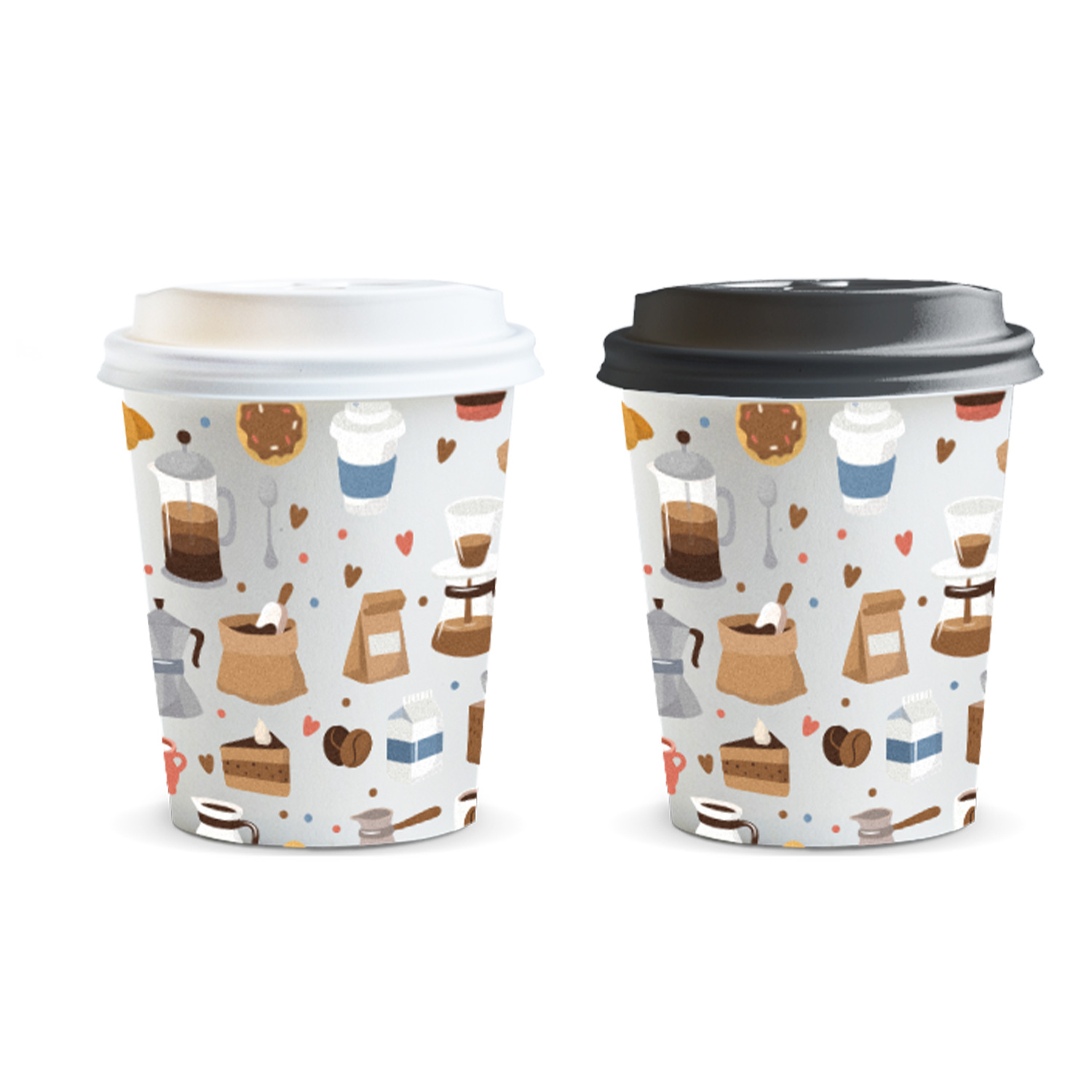 Paper Coffee Cup and Lid - 230ml